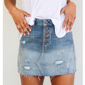 Denim mini skirt